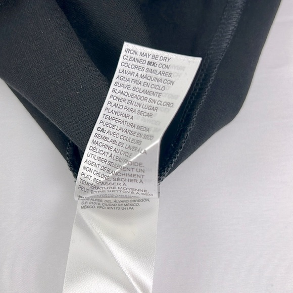 Chico’s‎ New Women’s US 8 Solid Black Mesh Long Sleeve Shift Dress - Picture 12 of 13